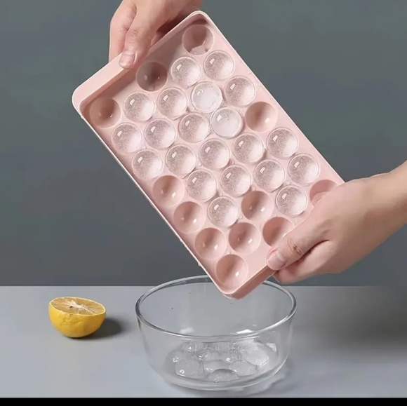 2 Pack Ice Cube Tray, Round Ice Trays for Freezer  Circle Ice Mold - Picture 2 of 7